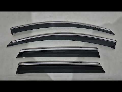 Window Deflectors with Chrome Trim Niken Luxury (4 pcs) for Renault Kadjar 2015-2022 - video 1