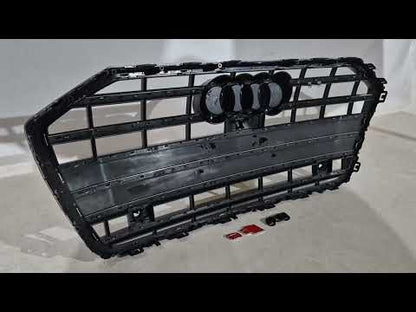 Front Grille S-Style (black) for Audi A6 C8 2018–2025 - video 1