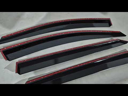 Window Deflectors with Chrome Trim Niken Luxury (4 pcs) for Mercedes GLE coupe C292 2015-2019 - video 1