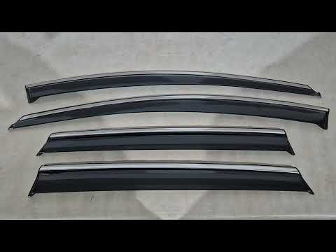 Window Deflectors with Chrome Trim Niken Luxury (4 pcs) for Nissan Murano 2014- - video 1