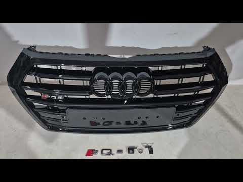 Front Grille SQ-Style (2017-2020, black) for Audi Q5 2017-2025 - video 2