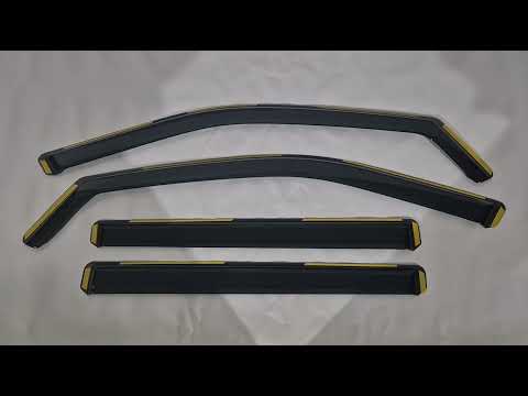 In-Channel Wind Deflectors Niken Luxury (4 pcs) for Jeep Compass 2016- - video 1