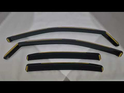 In-Channel Wind Deflectors Niken Luxury (SD, 4 pcs) for Skoda Octavia IV A8 2020- - video 1