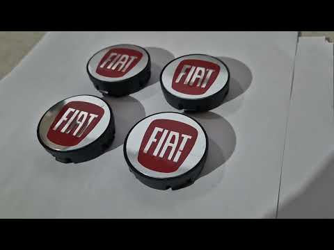 Wheel Center Caps 59/54 mm V-2 (Set of 4) for Fiat - video 1