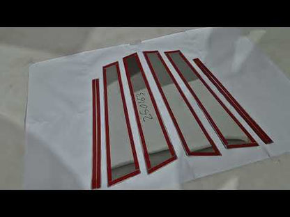 Stainless Steel Door Pillar Covers (6 pcs) for Volkswagen Golf 6 2008-2014 - video 1