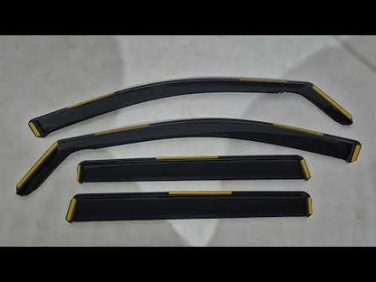 In-Channel Wind Deflectors Niken Luxury (4 pcs) for Toyota Rav 4 2019- - video 1