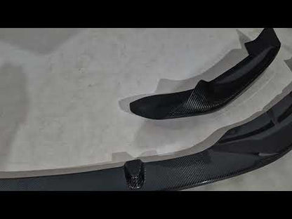 Front Bumper Lip V6 for M-Sport 2017-2020 Carbon for BMW 5 Series G30/31 2017-2023 - video 1