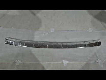 Rear bumper protector Carmos stainless steel matte for Audi Q4 e-Tron 2021- - video 1