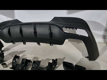 Rear diffuser with tips Black (GLE63 design) for Mercedes GLE coupe C292 2015-2019 - video 1