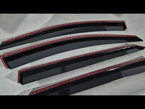 Window Deflectors with Chrome Trim Niken Luxury (4 pcs) for Mercedes GLE coupe C292 2015-2019 - video 1