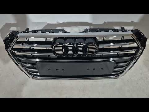 Front Grille S-Style (2016-2019, black) for Audi A4 B9 2015-2024 - video 1