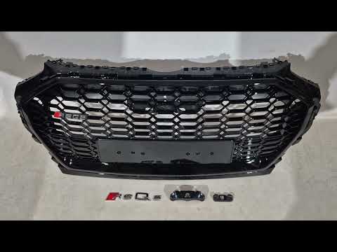 Front Grille RSQ-Style (2020-2025, black) for Audi Q5 2017-2025 - video 1