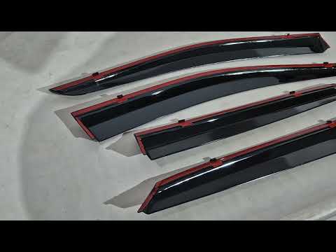 Window Deflectors with Chrome Trim Niken Luxury (4 pcs) for Lexus RX 2016-2022 - video 1