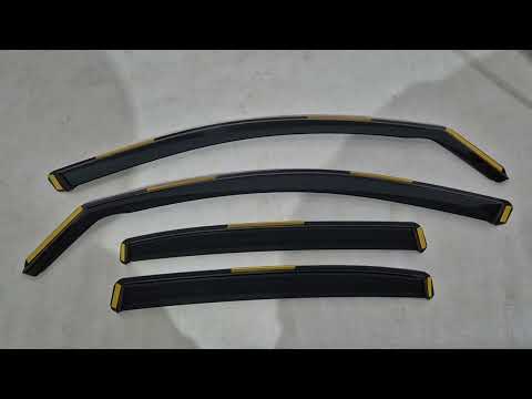 In-Channel Wind Deflectors Niken Luxury (SD, 4 pcs) for Skoda Octavia II A5 2010-2013 - video 1
