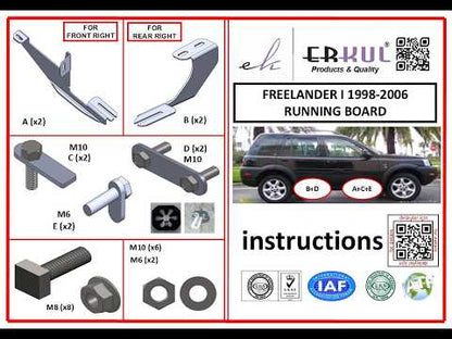 Side Steps Tayga V2 (2 pcs, Aluminum) for Land Rover Freelander I 1997-2006 - video 1