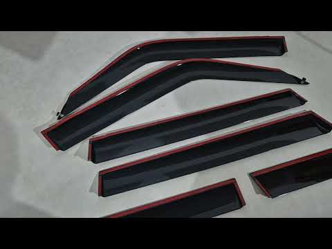 Window Deflectors with Chrome Trim Niken Luxury (4 pcs) for Lexus LX470 1998-2007 - video 1