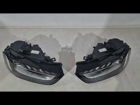 Front Headlights FullLed (2012-2015, Halogen to LED, 2 pcs) for Audi A4 B8 2007-2015 - video 1