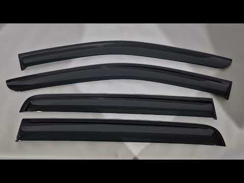 Window Deflectors Niken Luxury (4 pcs) for Volkswagen Amarok 2022- - video 1