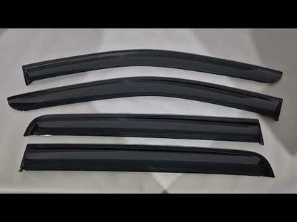 Window Deflectors Niken Luxury (4 pcs) for Volkswagen Amarok 2022- - video 1