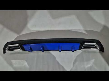 Universal Rear Diffuser DPT V-3 (ABS) (Blue+Black Gloss) - video 1