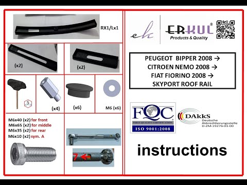 Side Steps Shining V1 (2 pcs, Aluminum) for Peugeot Bipper 2008-2017 - video 1