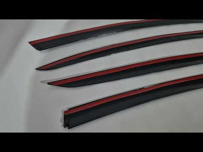 Window Deflectors Niken Luxury (4 pcs) for Tesla Model 3 2017- - video 1