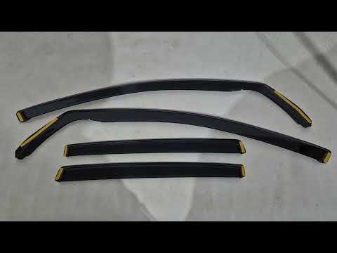 In-Channel Wind Deflectors Niken Luxury (HB, 4 pcs) for Volkswagen Golf 5 2003-2009 - video 1