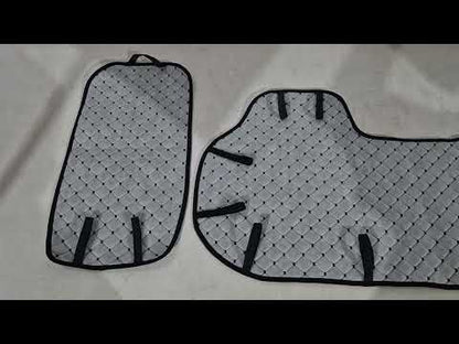 Rear Seat Covers ECO (Set, Black with Black Stitching) - video 1