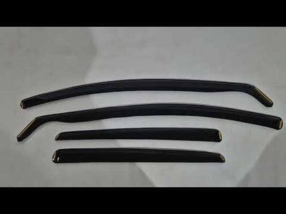 In-channel window deflectors (HB, 4 pcs, Esa) for Seat Leon 2013-2020 - video 1