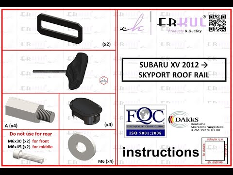 Roof Rails CROWN (matte grey) for Subaru XV 2011-2017 - video 1