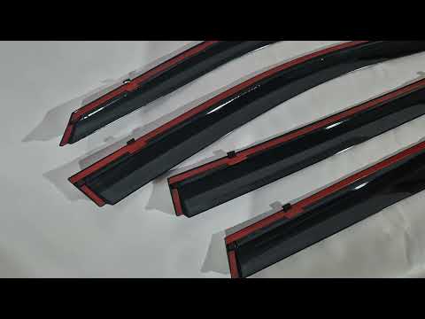 Window Deflectors with Chrome Trim Niken Luxury (4 pcs) for Toyota Corolla Cross 2020- - video 1
