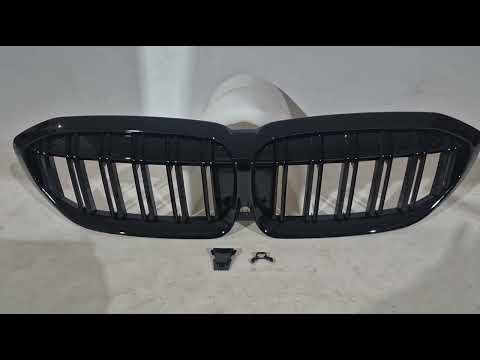 M-Look V2 Kidney Grilles (2018-2022, Gloss Black) for BMW 3 Series G20/G21 2018- - video 2