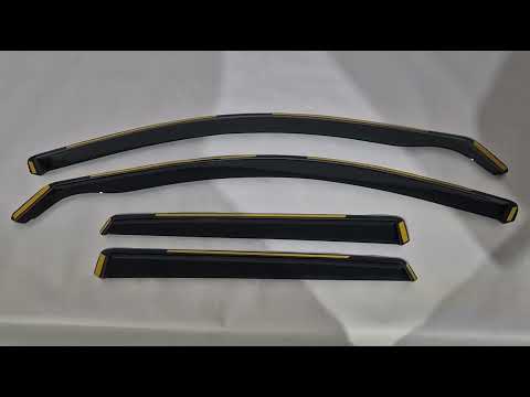 In-Channel Window Deflectors Niken Luxury (Sportback, 4 pcs) for Audi A3 2012-2020 - video 1