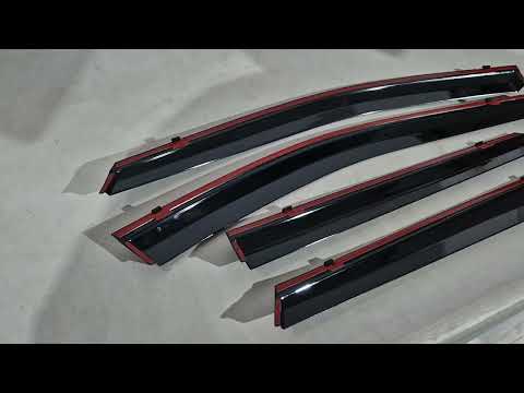 Window Deflectors with Chrome Trim Niken Luxury (4 pcs) for Hyundai Tucson NX4 2021- - video 1