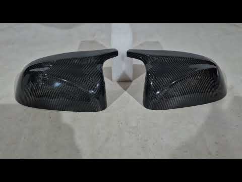 Mirror Covers M V1 (2 pcs, Carbon) for BMW X4 G02 2018- - video 2