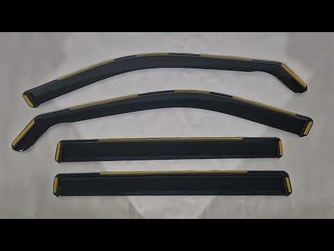 In-Channel Wind Deflectors Niken Luxury (4 pcs) for Toyota Highlander 2019- - video 1
