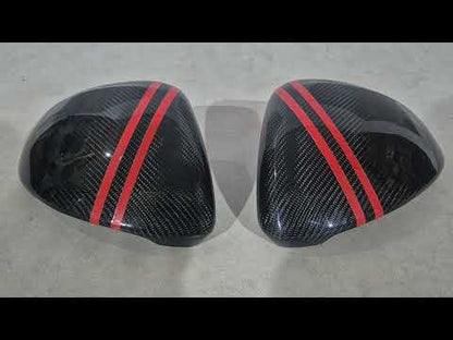 Mirror Covers (2018-2023, Carbon) for Porsche Cayenne 2018- - video 1