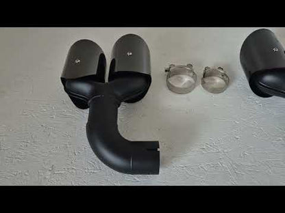 Black exhaust tips in X3M F97 style (V1) for BMW X3 G01 2018- - video 2
