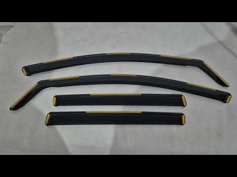 In-Channel Wind Deflectors Niken Luxury (HB, 4 pcs) for Volkswagen Golf 8 2019- - video 1
