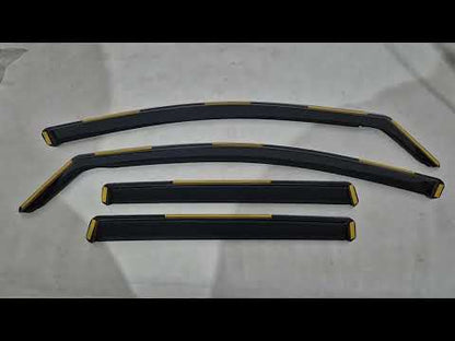 In-Channel Wind Deflectors Niken Luxury (HB, 4 pcs) for Volkswagen Golf 8 2019- - video 1