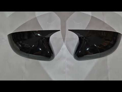 BMW-Style Mirror Covers (with Turn Signal, 2 pcs) for Kia Rio 2012-2017 - video 1
