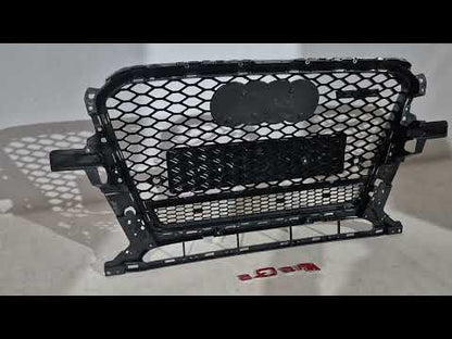 Front Grille RSQ-Style with Emblem (2012-2017, black) for Audi Q5 2008-2017 - video 1