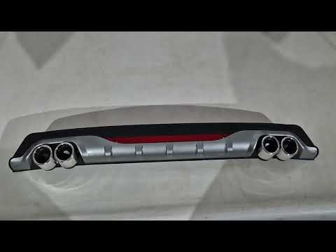 Universal Rear Diffuser DPT AMG Style V-2 (ABS) (Grey+Black Gloss) - video 1