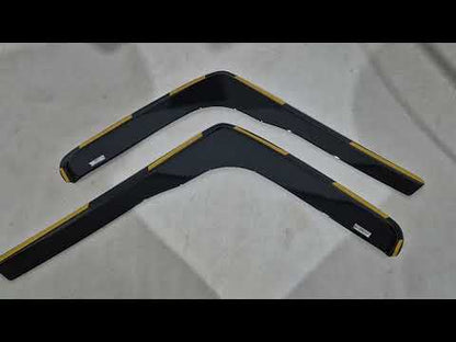 In-channel window deflectors (2 pcs, HIC) for Mercedes Sprinter W907/W910 2018- - video 1
