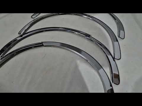 Fender flares (4 pcs, stainless steel) for Toyota Yaris 2006-2011 - video 1