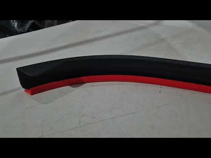 Universal Front Lip Spoiler DPT Red (ABS, Gloss Black) - video 1