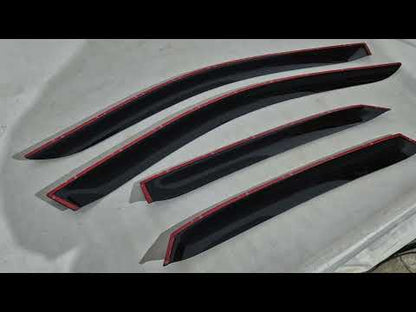 Side window wind deflectors Sedan (4 pcs, HIC) for Audi A4 B6 2000-2004 - video 1