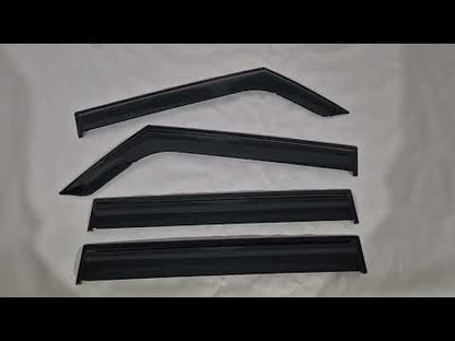 Window Deflectors Niken Luxury (4 pcs) for Jeep Wrangler 2018- - video 1