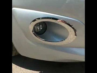 Fog light covers (2 pcs, stainless steel) for Ford Connect 2014-2021 - video 1