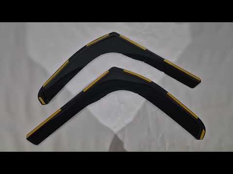 In-Channel Wind Deflectors (2 pcs, Niken Luxury) for Renault Trafic 2001-2015 - video 2